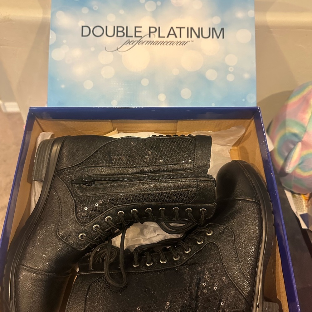 Double Platinum Kids Black Boots